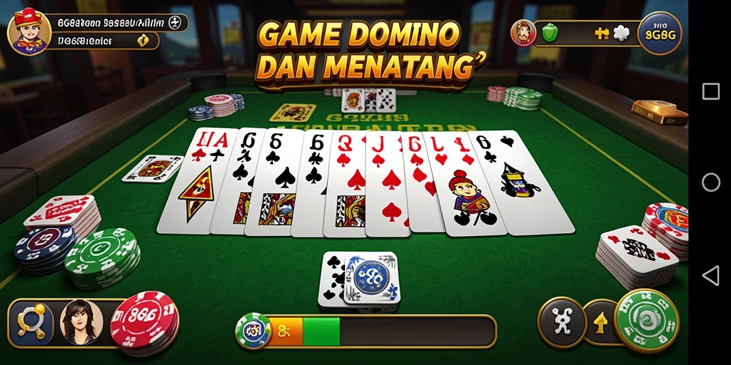 Tampilan screenshot gameplay domino yang seru dan menantang.