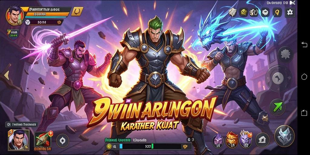 Tampilan gameplay seru di 9WIN dengan karakter bertarung.