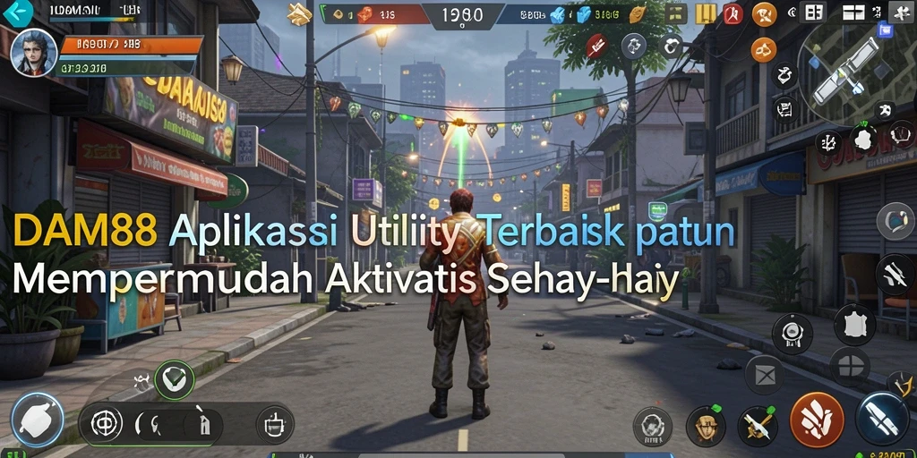 Tampilan utama DAM88 dengan fitur-fitur Utility yang menarik.