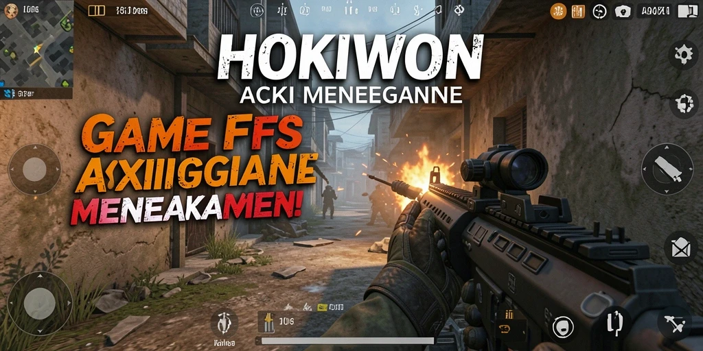 Screenshot HOKIWON menampilkan aksi tembak-menembak yang seru.