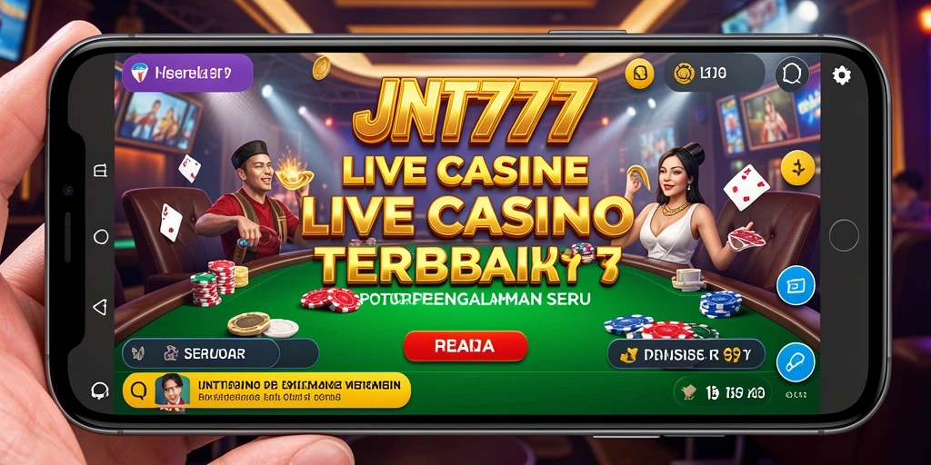 Screenshot utama JNT777 menunjukkan gameplay kasino yang seru dan interaktif.