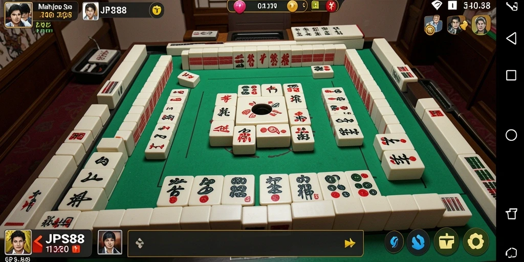 Tampilan gameplay JPS88 yang seru dan interaktif dalam permainan Mahjong.