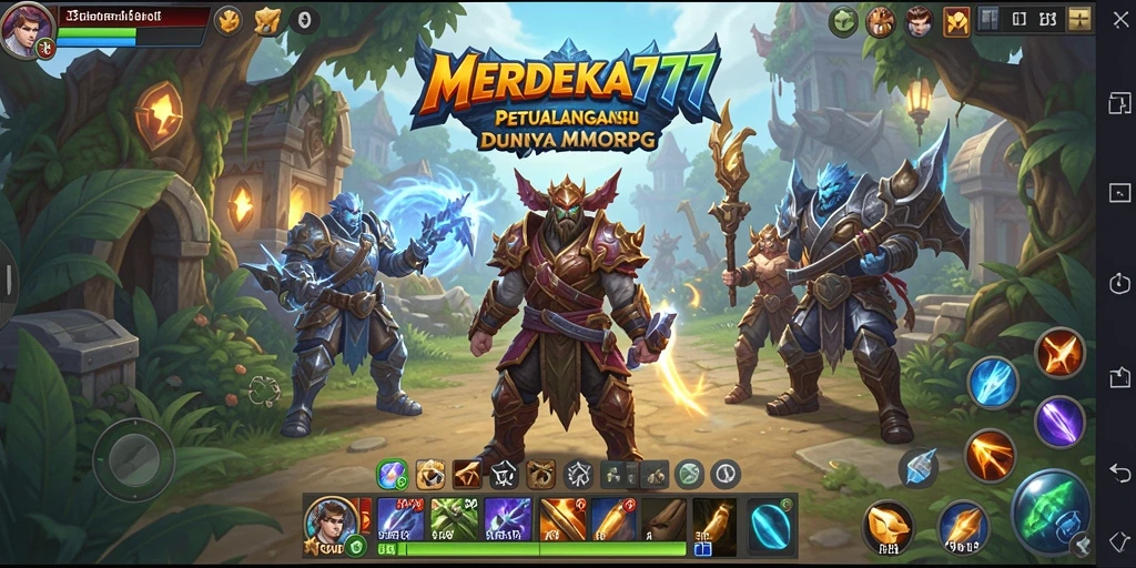Tampilan gameplay menakjubkan dengan karakter berbasis MMORPG.