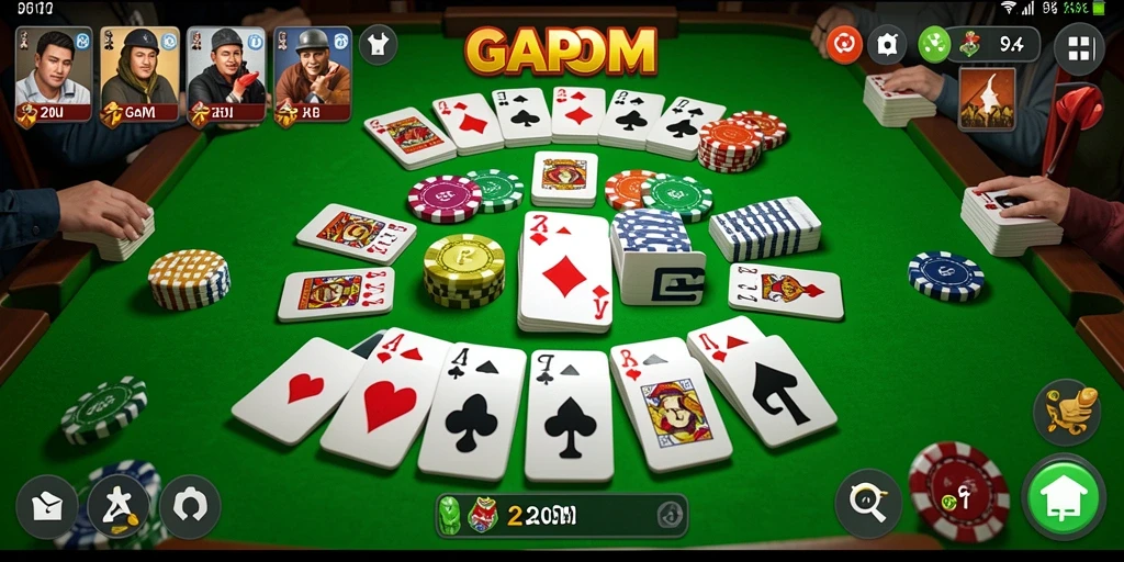Screenshot utama P200M menampilkan gameplay Gaple yang seru.