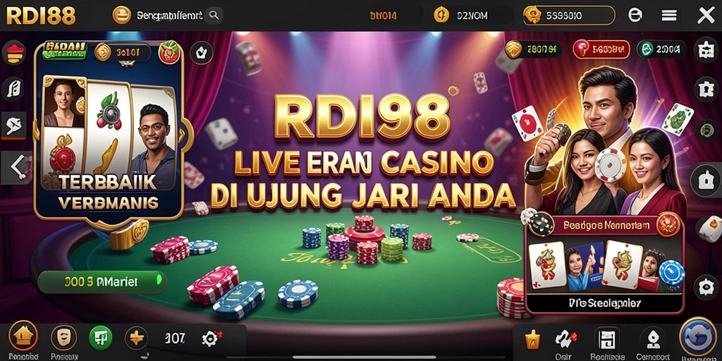 Tampilan gameplay RDI88 dengan dealer profesional dan suasana kasino yang hidup.