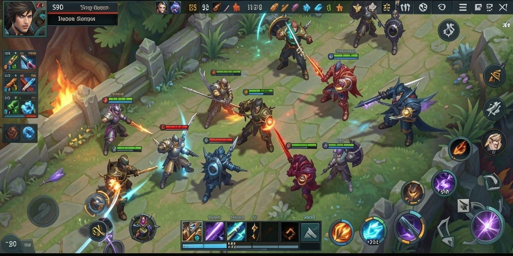 Gameplay seru dan strategis di arena MOBA.