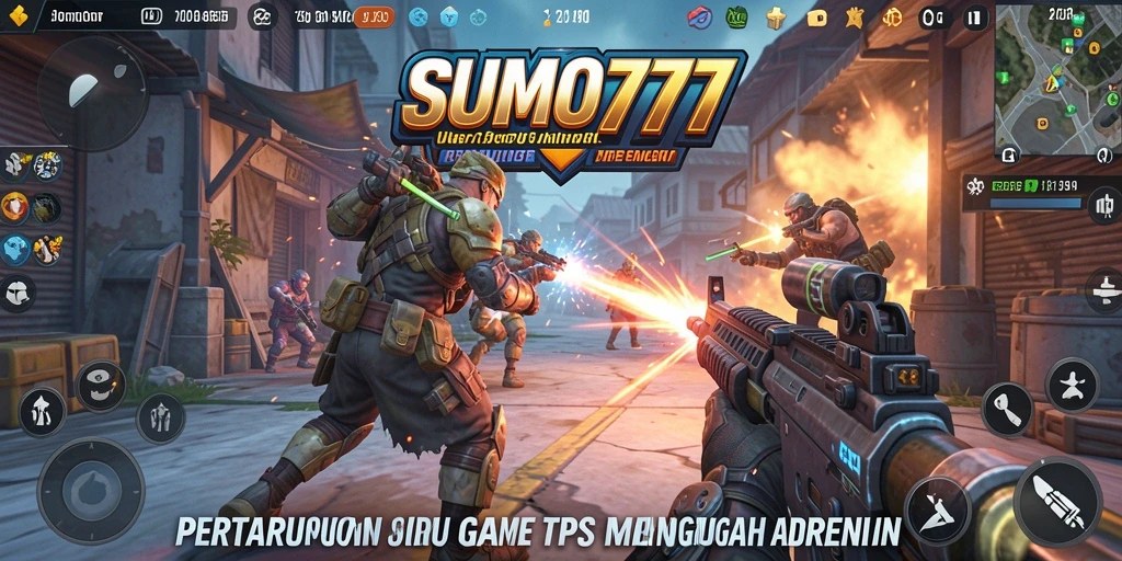 Gameplay SUMO777 yang menegangkan dengan aksi tembak-menembak.