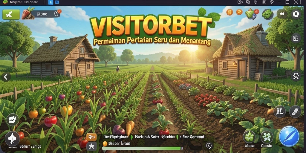 Tangkapan layar gameplay yang menampilkan keseruan bertani di VISITORBET.